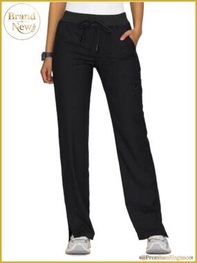 Scrub Pants Breathable Soft Straight-Leg with Pockets